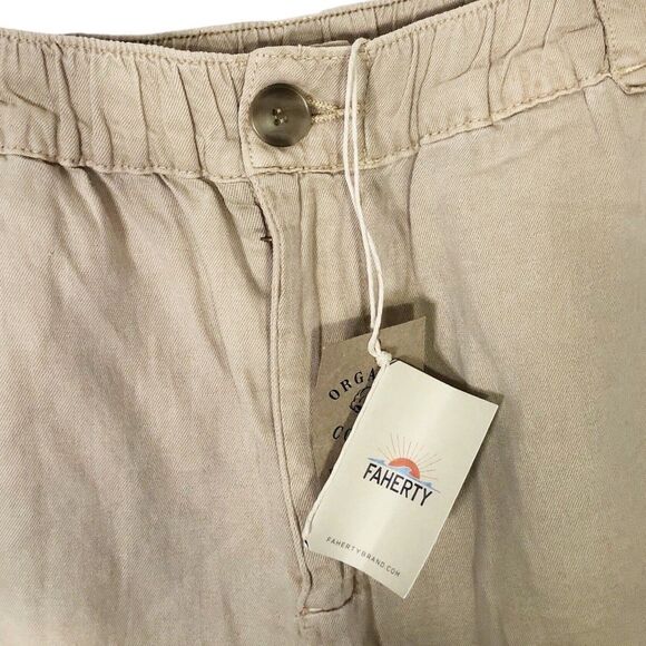 FAHERTY Arlie Day Cargo Casual Pant Linen Soft Blend Safari Beige Large $148 NWT - Picture 7 of 12